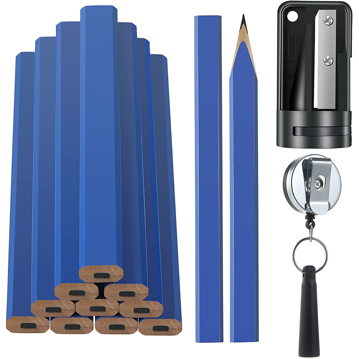 Woodworking Project Plans - 12Pcs Octagonal Square Pencil Carpenter Marking