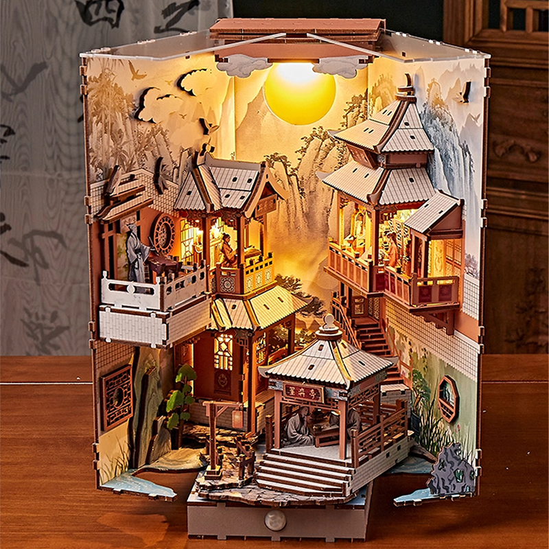 Woodworking Kits For Kids - DIY Wooden Chinese Scholar Book Nook
