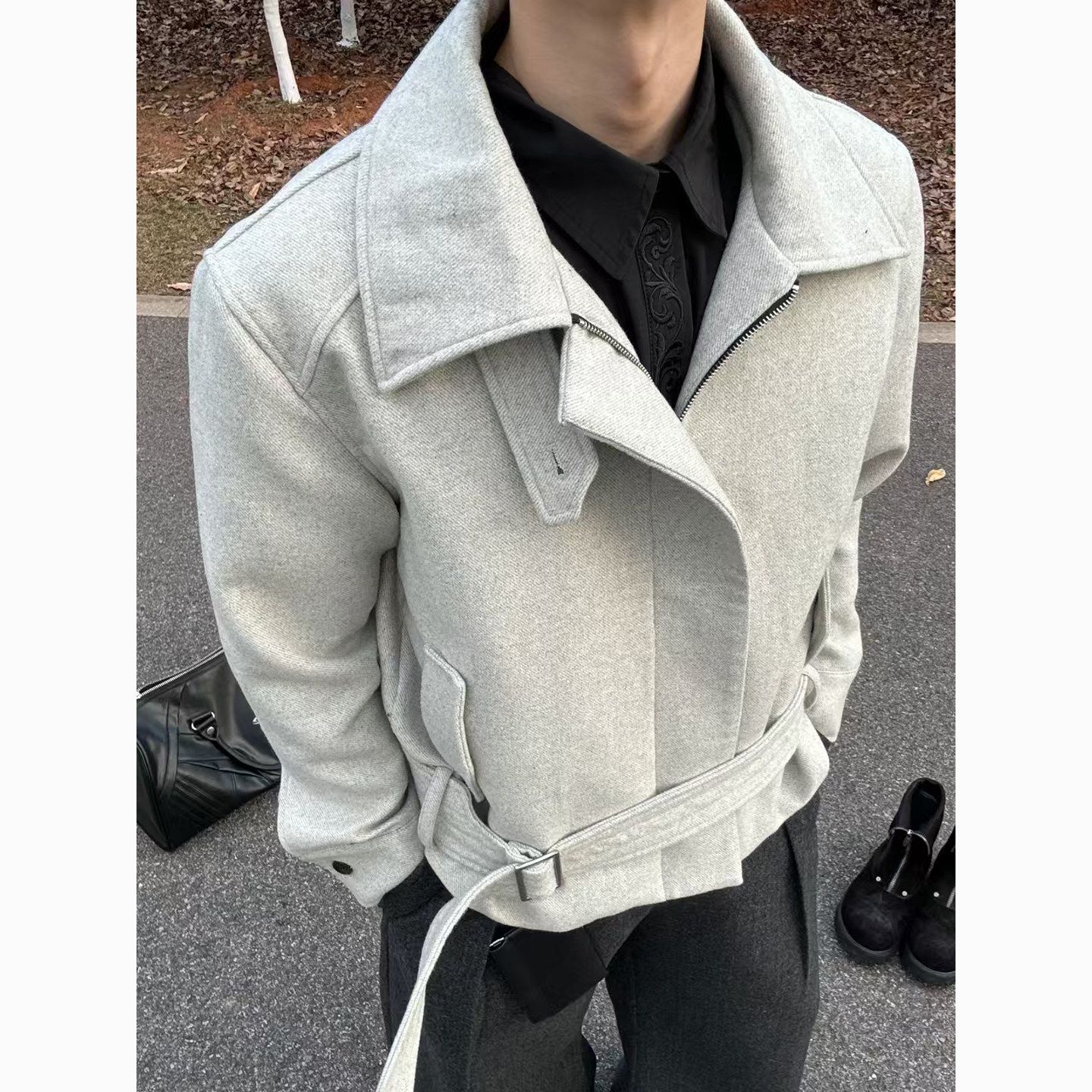 Wool Blend Jacket Man Green Me - مراجعة Woodworking Artisans وسعره