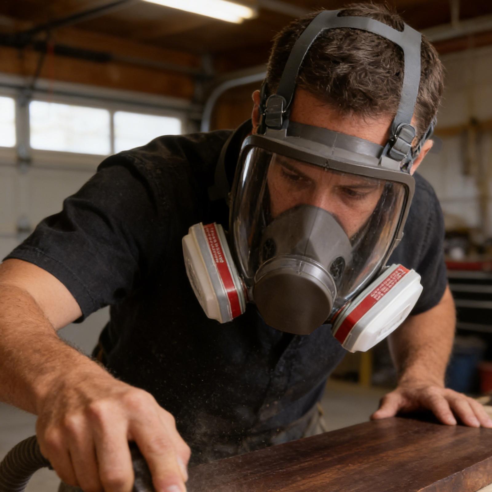 Dustproof Respirator Mask with - مراجعة Woodworking Face Shield وسعره