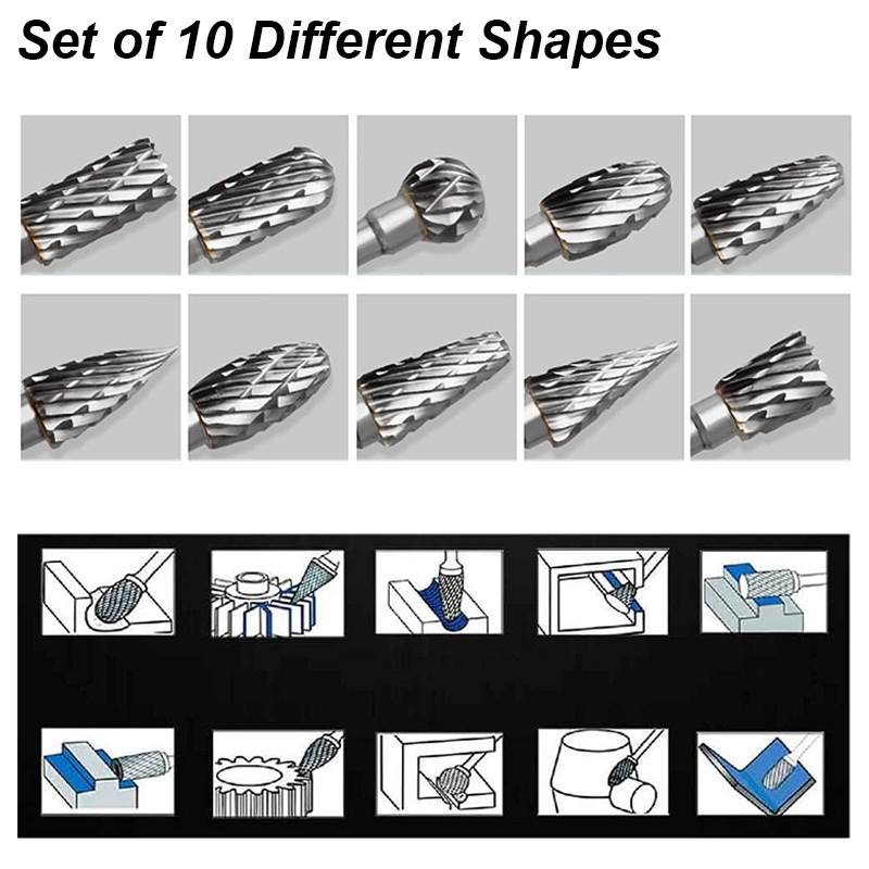 Tungsten Carbide Burr Set Bear - مراجعة Woodworking Files And Rasps وسعره