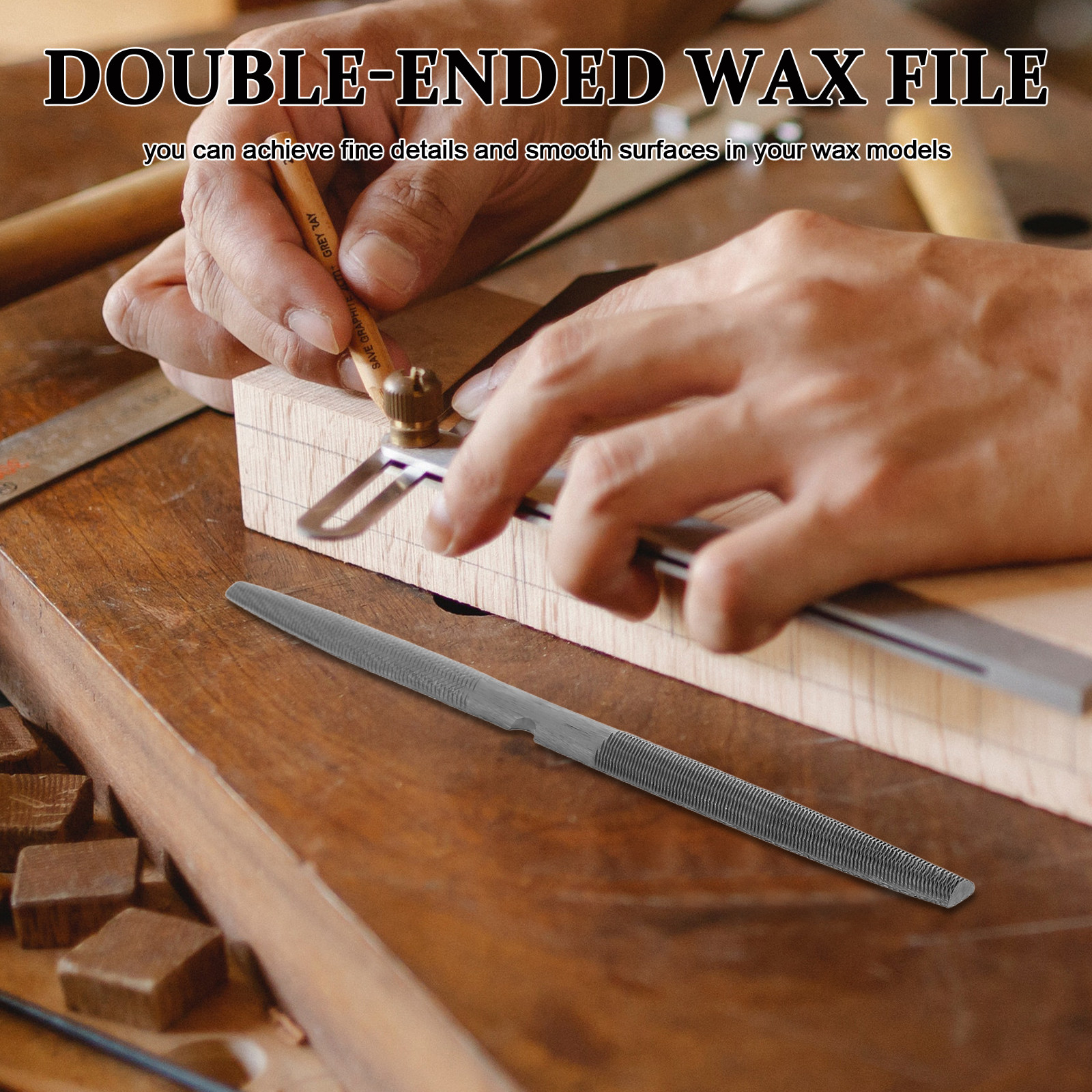 Double Ended Wax File Half Rou - مراجعة Woodworking Artisans وسعره