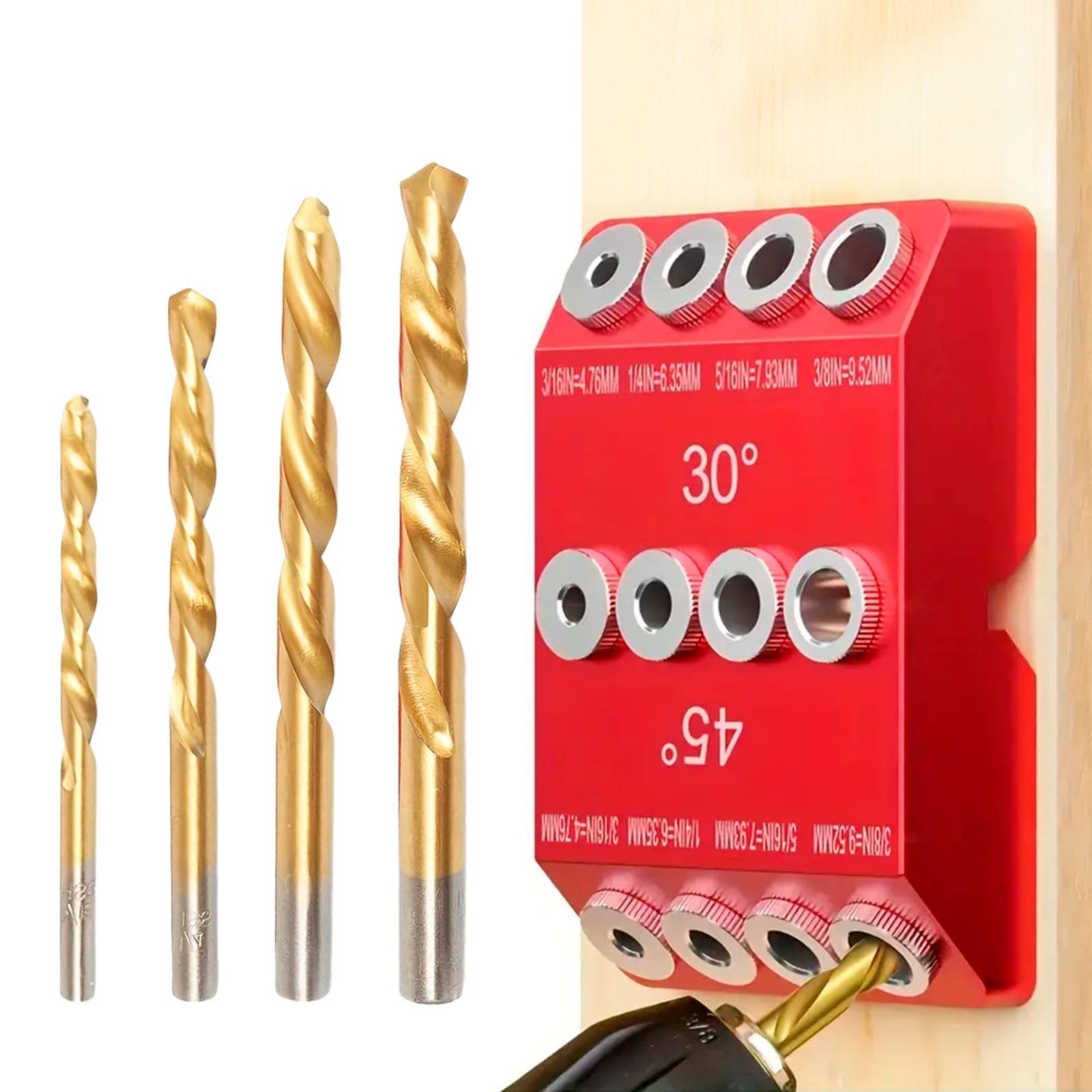 30 45 Degree Drill Guide Alumi - مراجعة Woodworking Jig وسعره