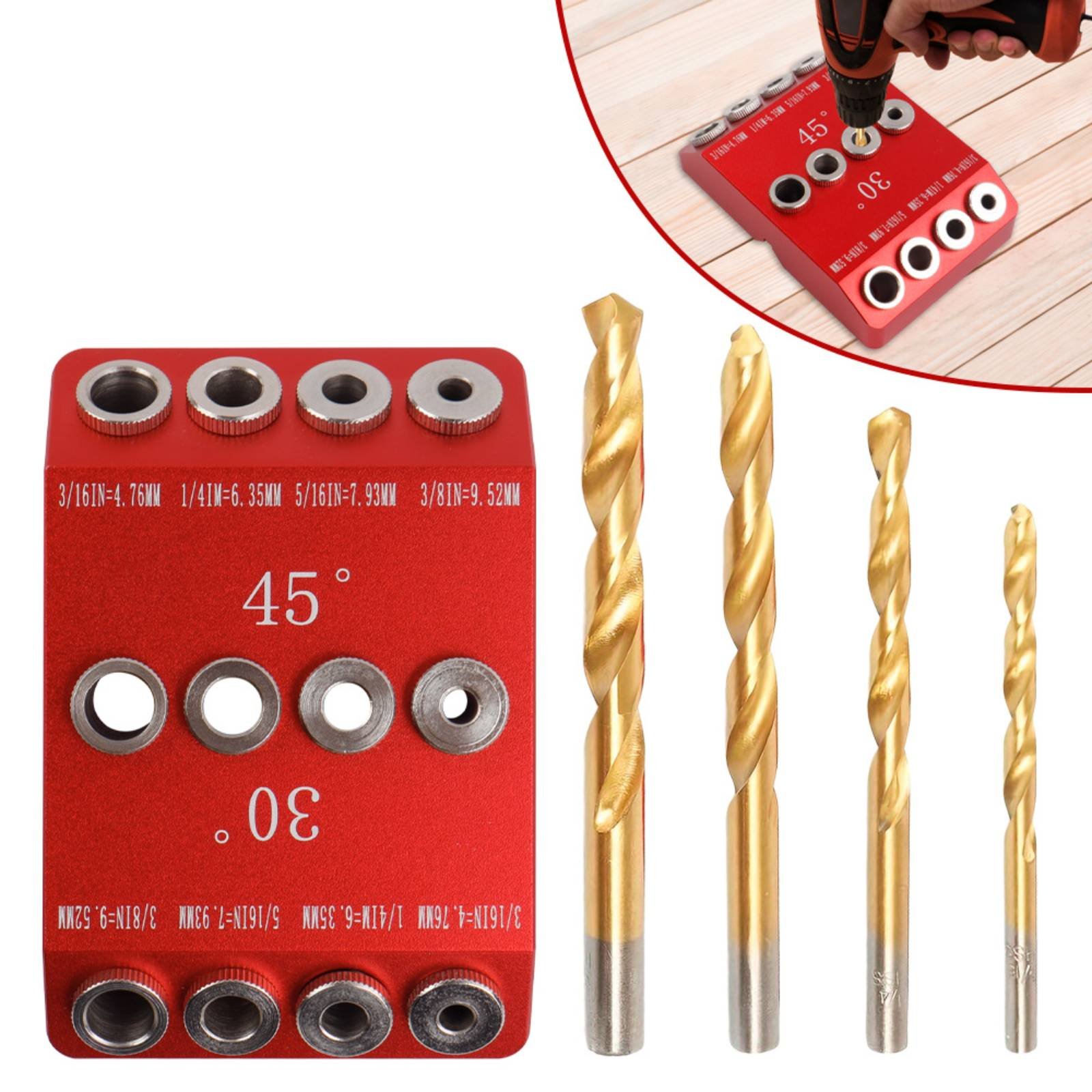 30 45 Degree Drill Guide Alumi - مراجعة Woodworking Jig وسعره