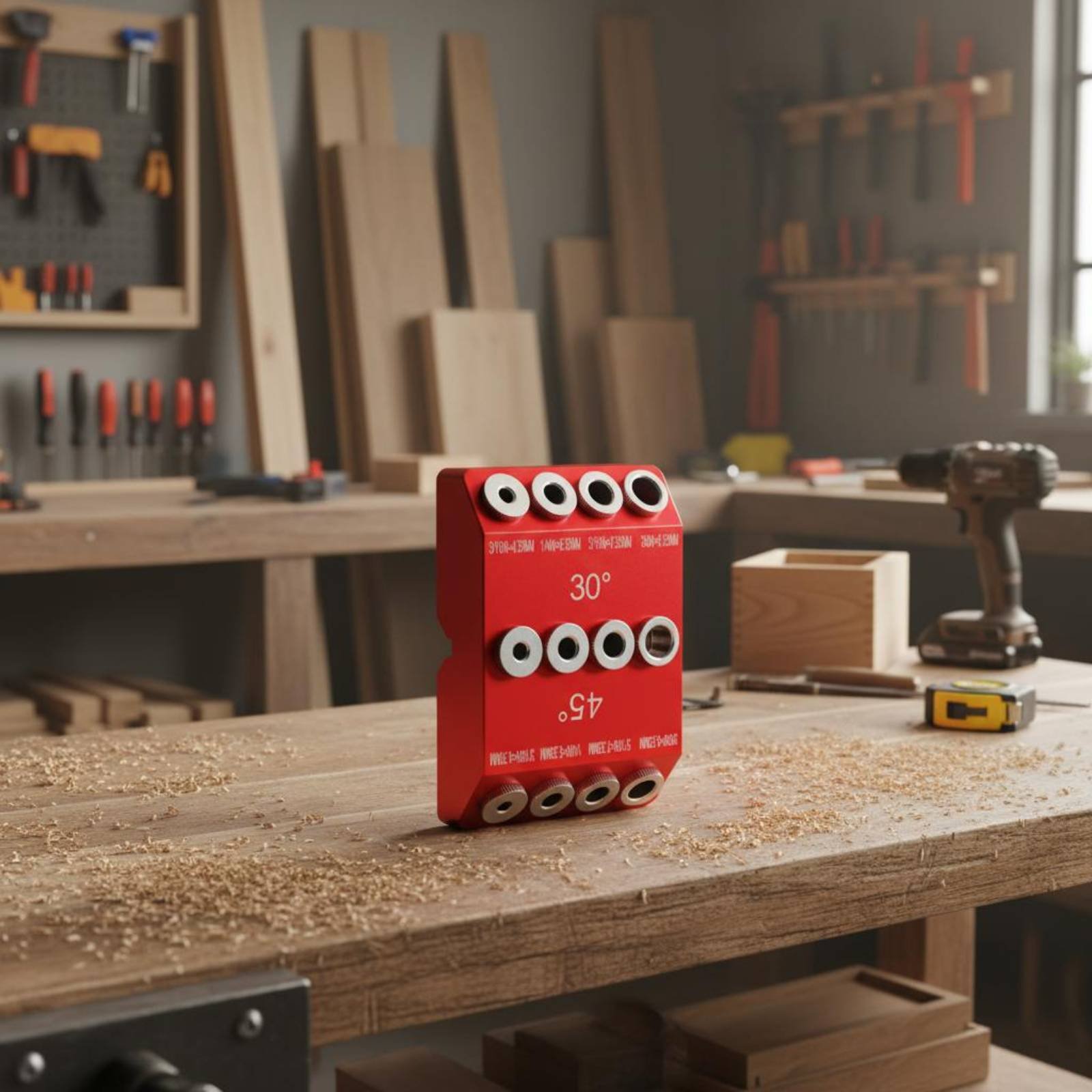 30 45 Degree Drill Guide Alumi - مراجعة Woodworking Jig وسعره