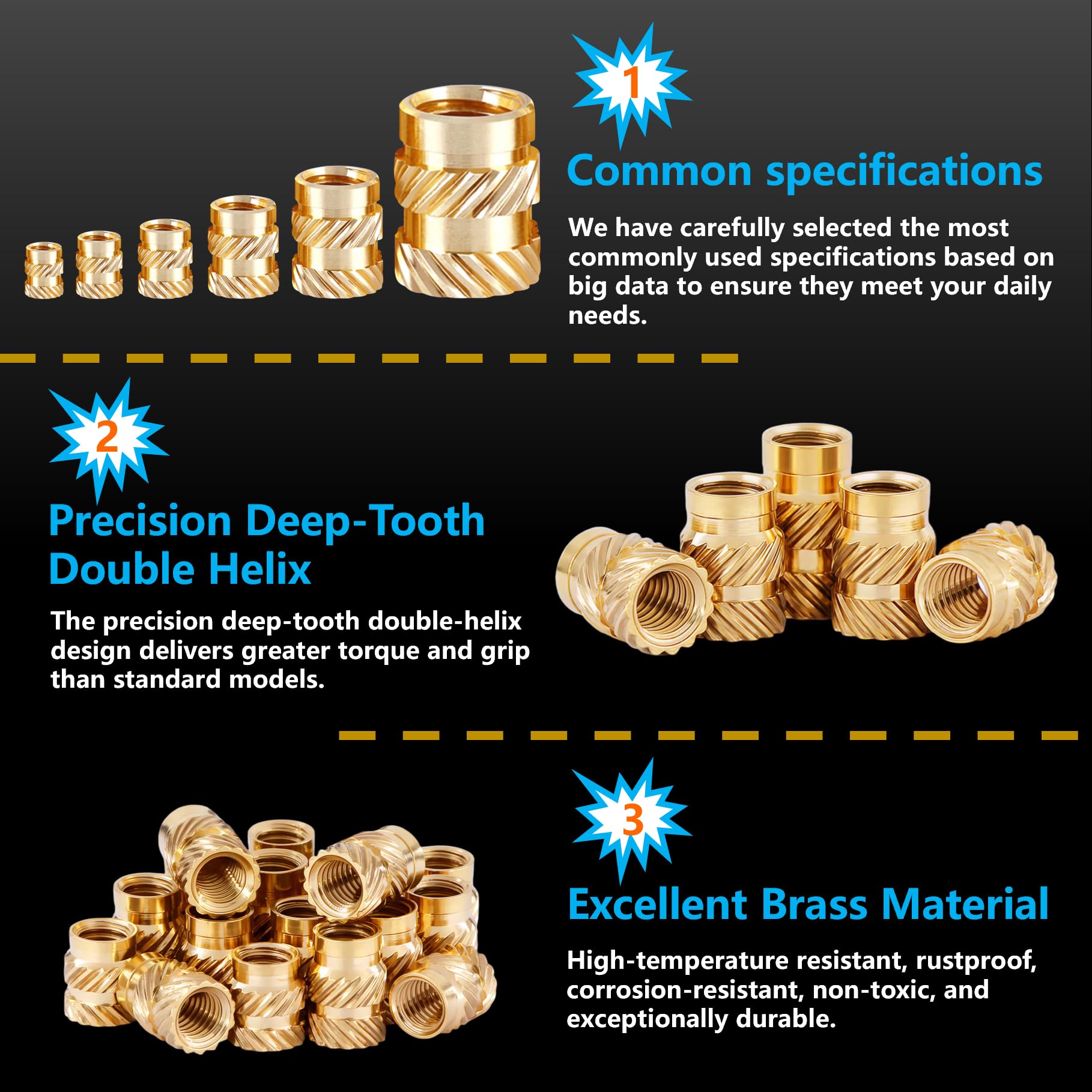 600Pcs M2-M6 Brass Threaded In - مراجعة Woodworking Shop وسعره