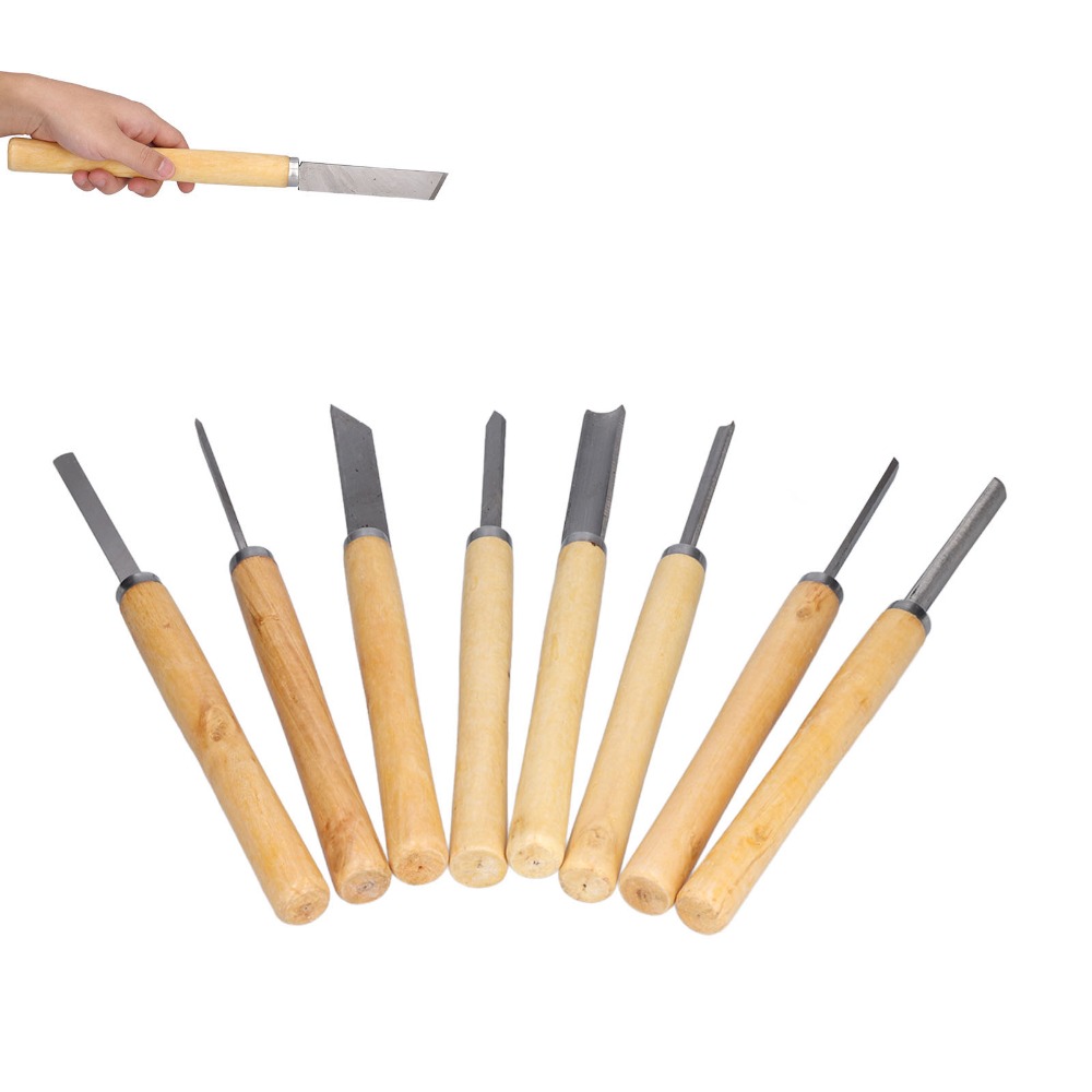 8PCS HSS Steel Wood Turning Ch - مراجعة Skew Chisel Wood وسعره