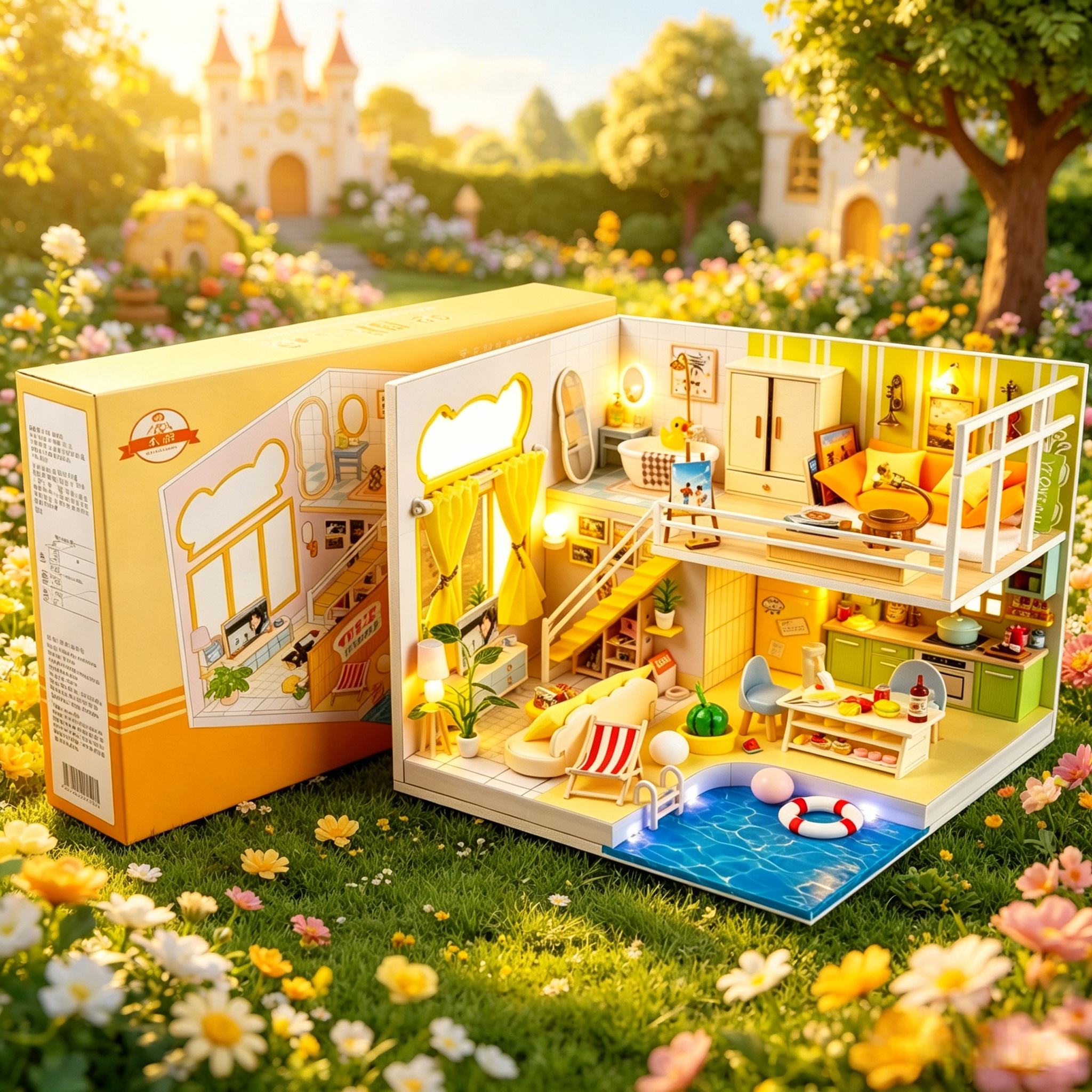 DIY Miniature Romantic Modern  - مراجعة Woodworking Kits For Kids وسعره