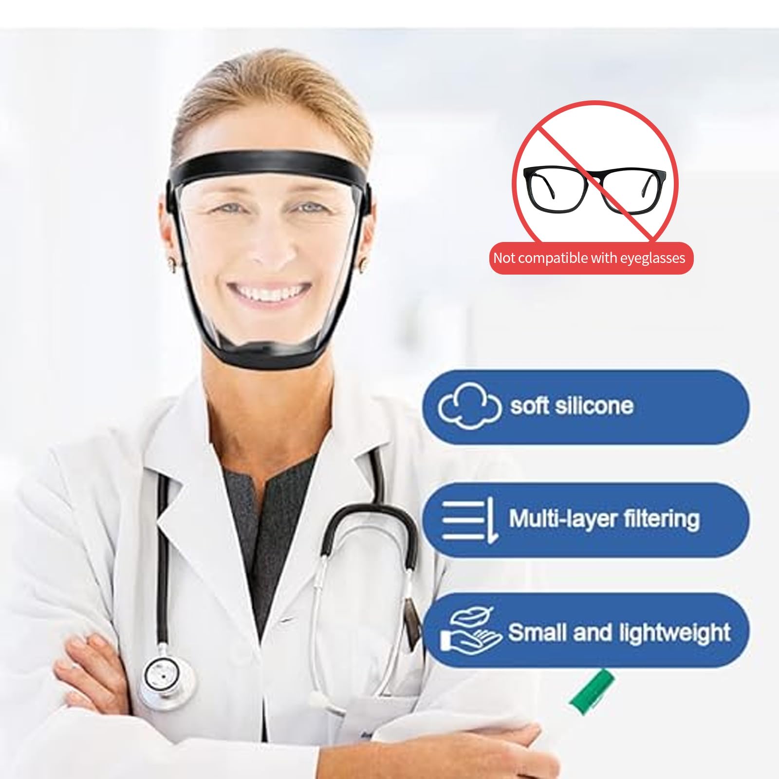 Anti Fog Coating Wide View Tra - مراجعة Woodworking Face Shield وسعره