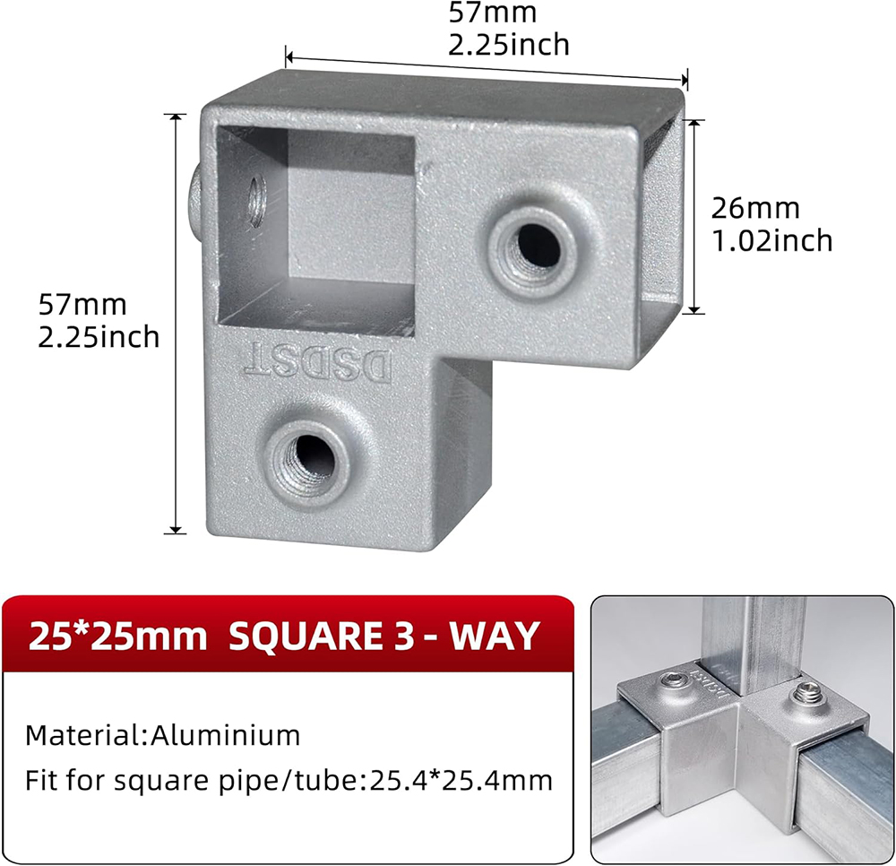 20/25/30mm Square Tube Connect - مراجعة Woodworking Youtube Free وسعره