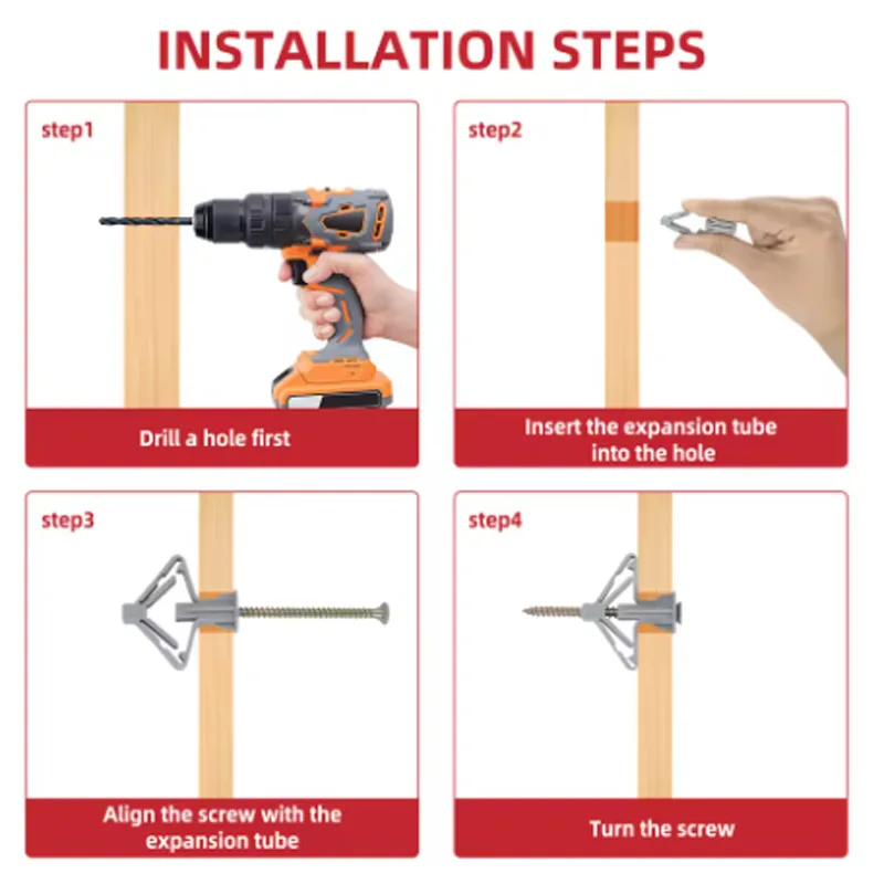 100pcs Drywall Anchor Kit Holl - مراجعة Woodworking Youtube Free وسعره