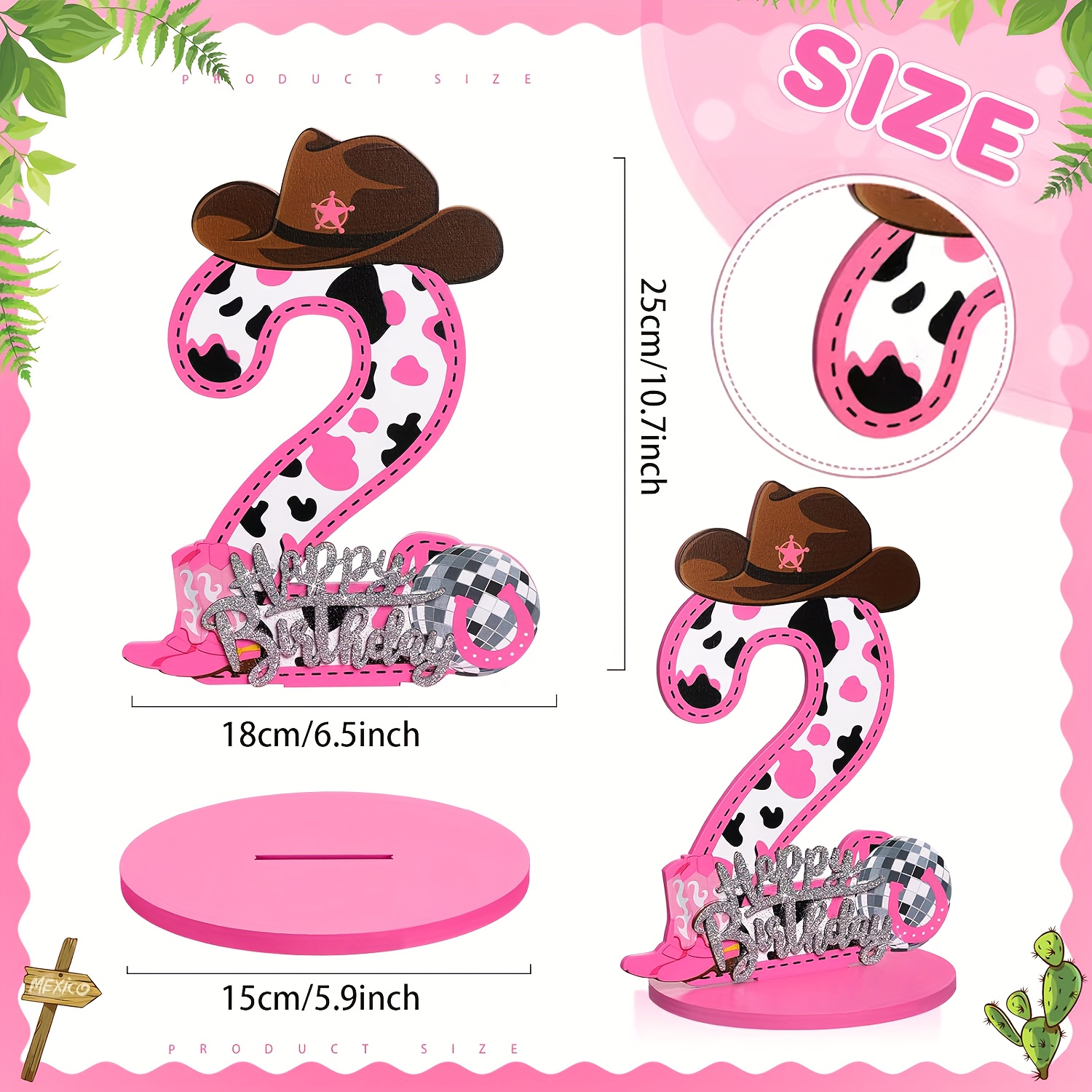 1Pcs Western Cowboy 1-3 Birthd - مراجعة Woodworking Logos وسعره