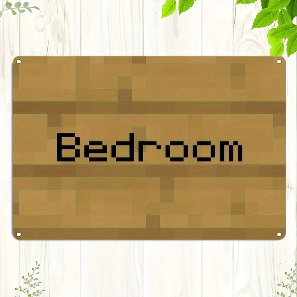 Vintage Pixel Art Bedroom Sign - مراجعة Woodworking Room وسعره