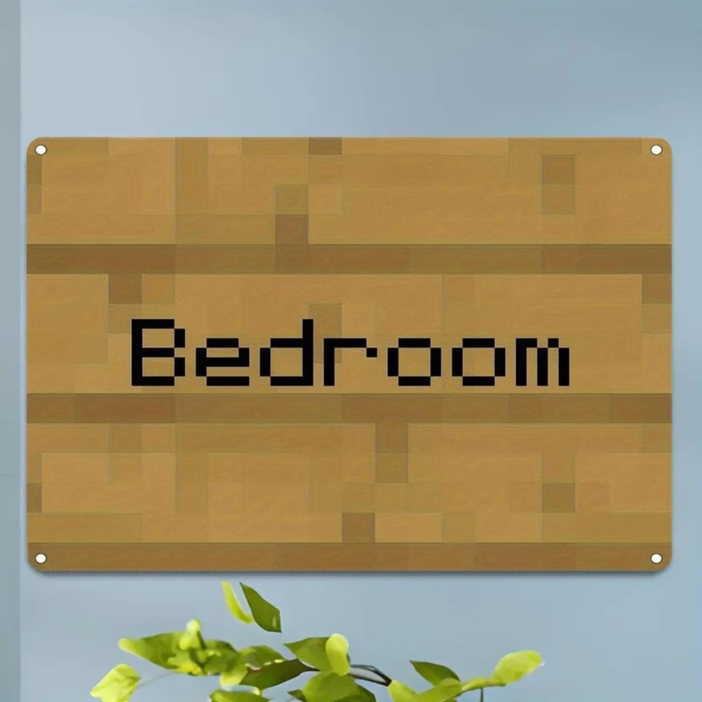 Vintage Pixel Art Bedroom Sign - مراجعة Woodworking Room وسعره