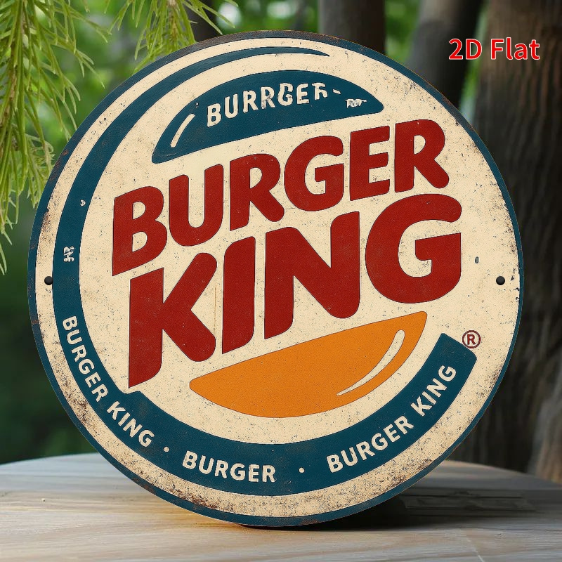 Burger King Retro wooden logo  - مراجعة Woodworking Logos وسعره