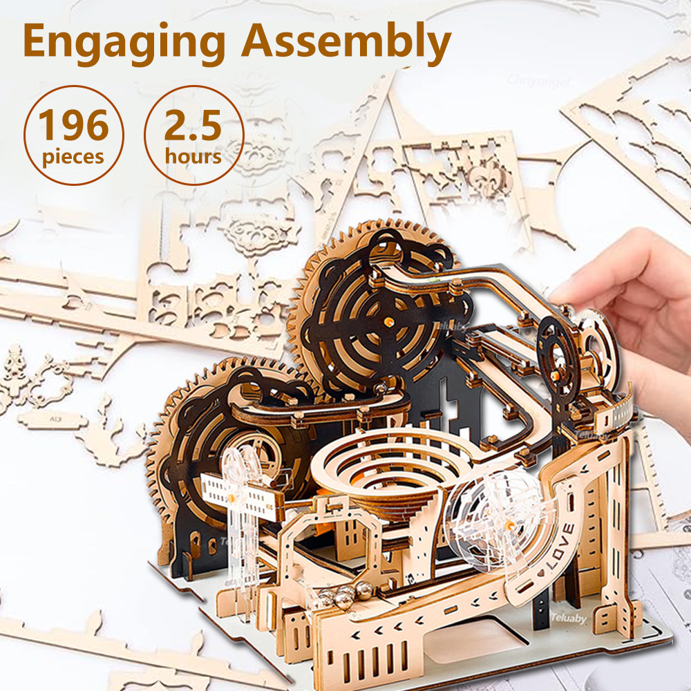 3D Wooden Puzzle Marble Run Se - مراجعة Woodworking Kits For Kids وسعره