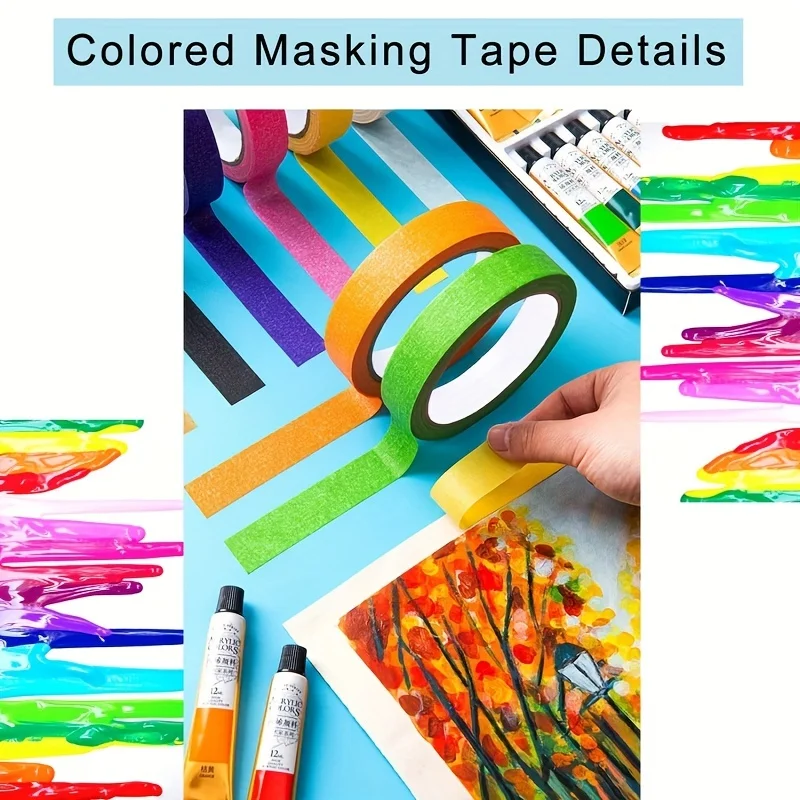 6 Rolls of Colored Masking Tap - مراجعة Woodworking Project Plans وسعره