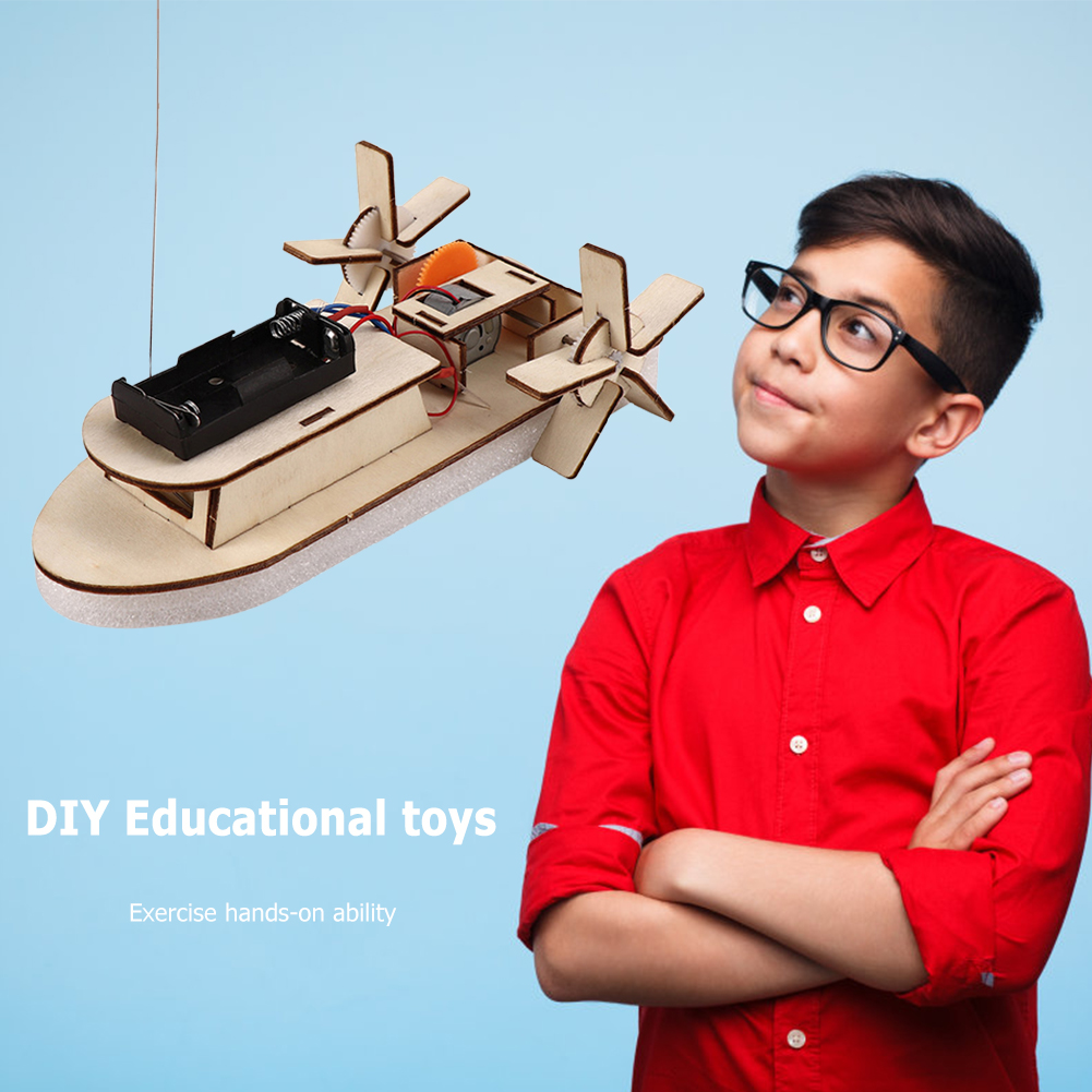 DIY Boat Model Science Toys Ki - مراجعة Woodworking Kits For Kids وسعره