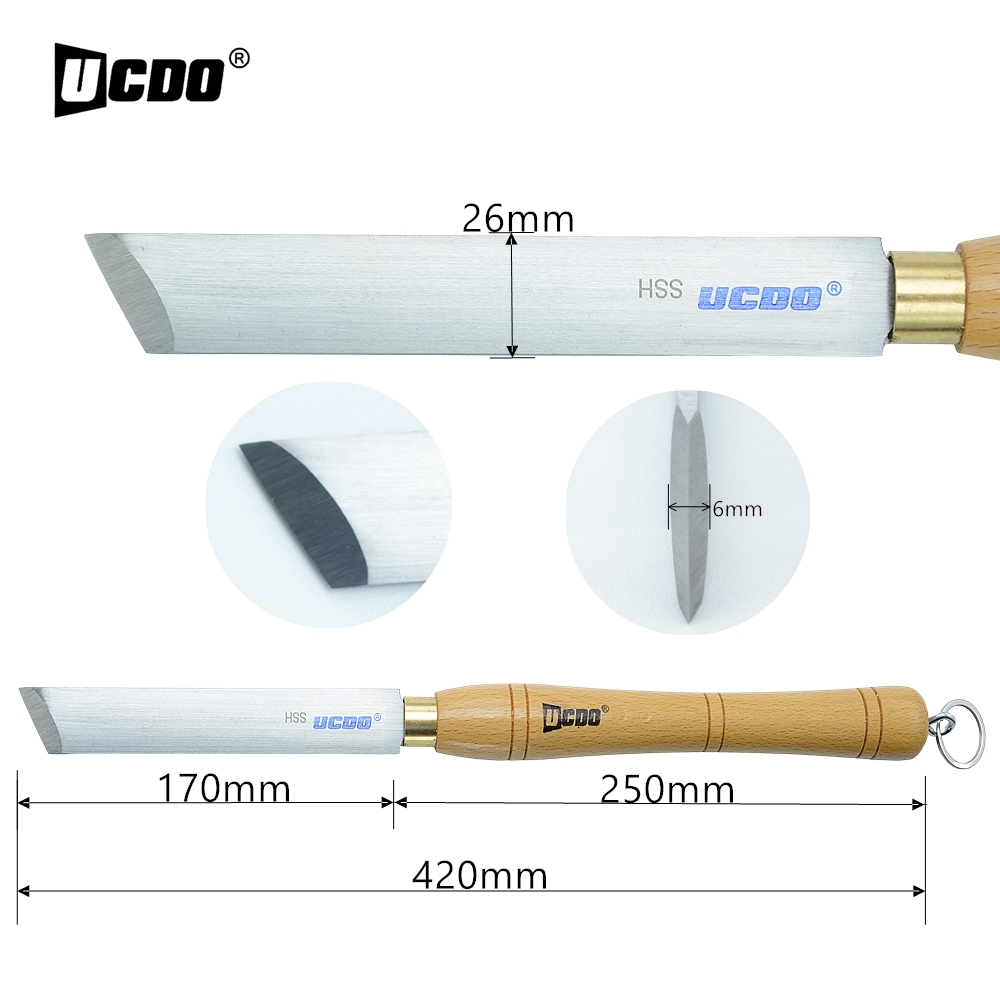 UCDO HSS 26mm Woodturning Big  - مراجعة Skew Chisel Wood وسعره