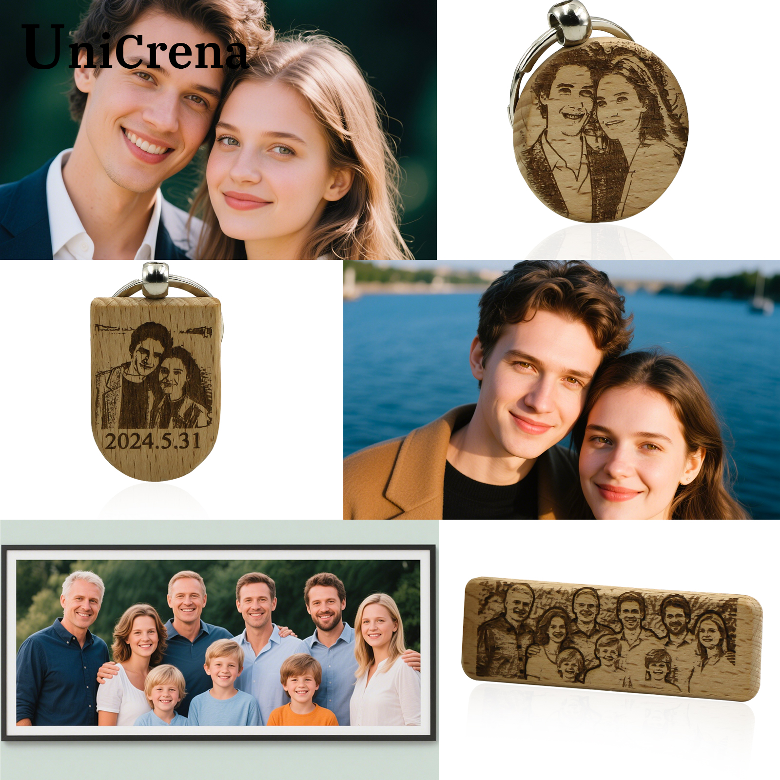 Unicrena Custom Photo Wood Key - مراجعة Woodworking Logos وسعره