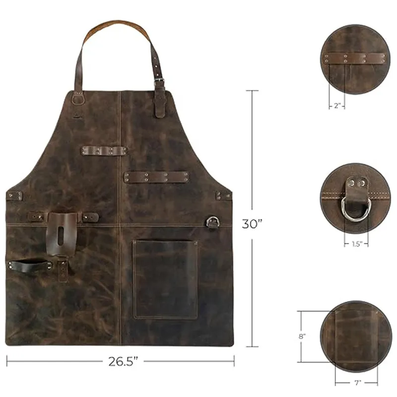 Retro PU Leather Apron Unisex  - مراجعة Woodworking Artisans وسعره