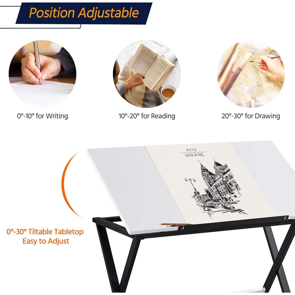 Drating Table or Artists Art D - مراجعة Woodworking Or Woodworking وسعره