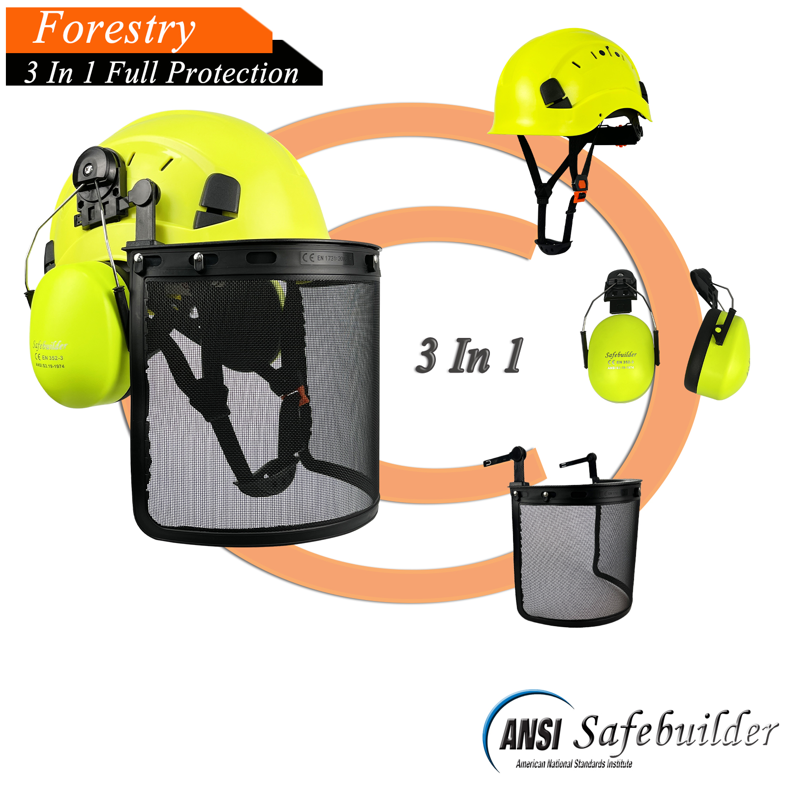 CE Forestry Industrial Safety  - مراجعة Woodworking Face Shield وسعره