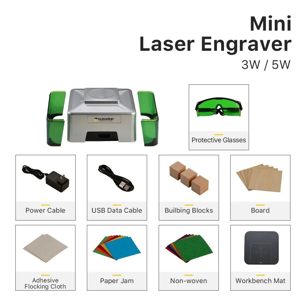 5000mW Mini CNC Laser Engraver - مراجعة Woodworking Logos وسعره