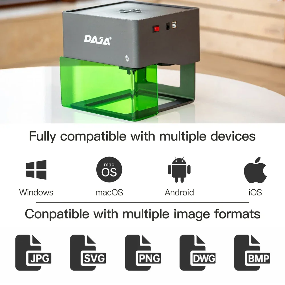 DAJA Laser Engraver CNC DIY DJ - مراجعة Woodworking Logos وسعره