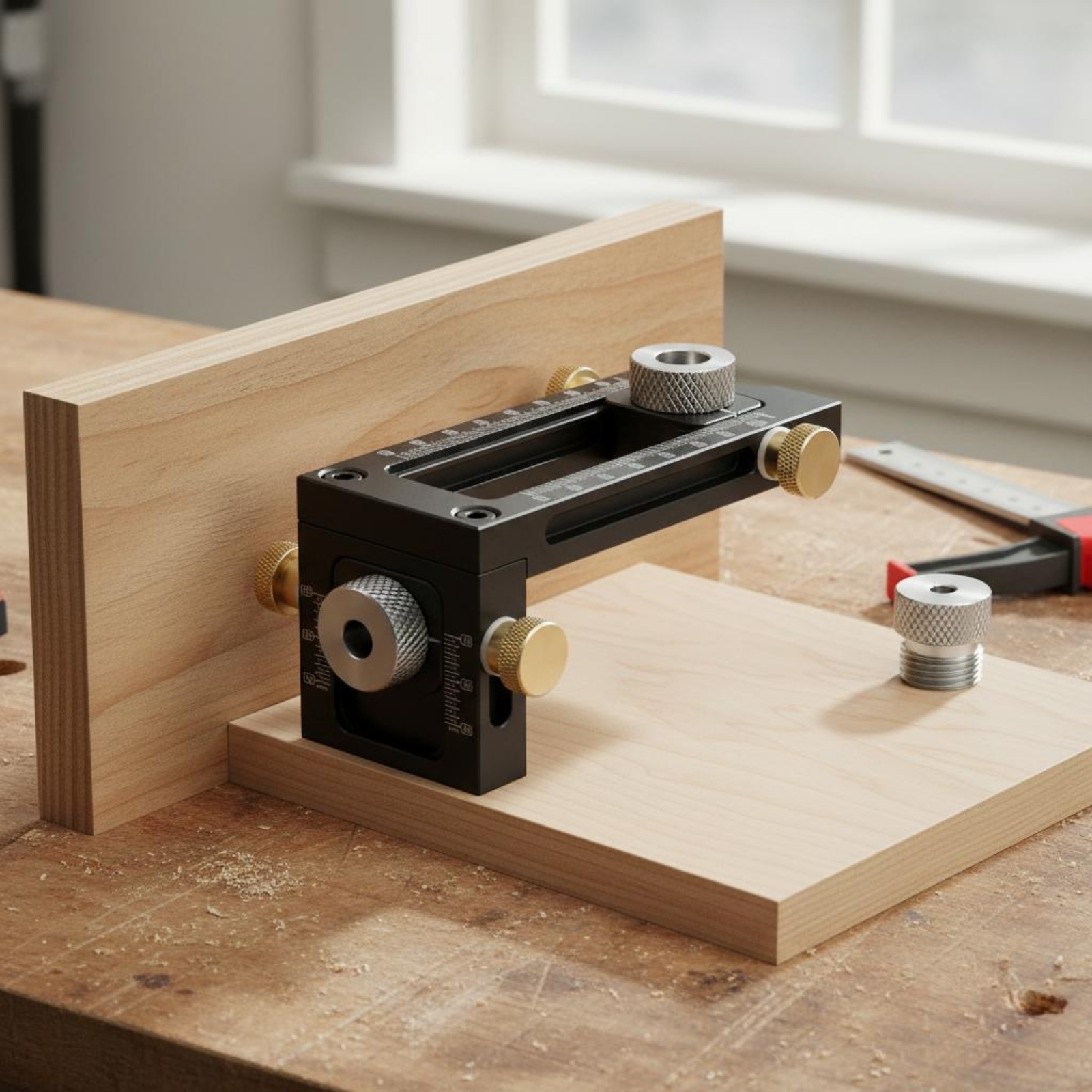 Adjustable Drilling Guide Meas - مراجعة Woodworking Jig وسعره