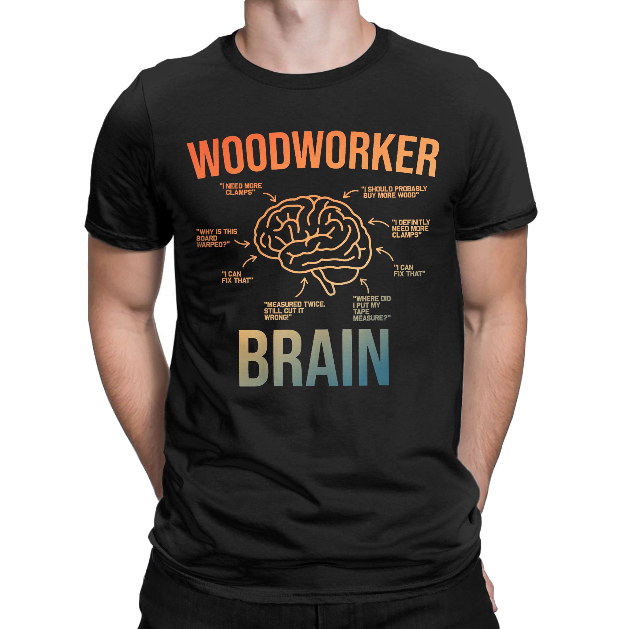 Men T-Shirt Woodworker Brain F - مراجعة Woodworking Gift Ideas وسعره