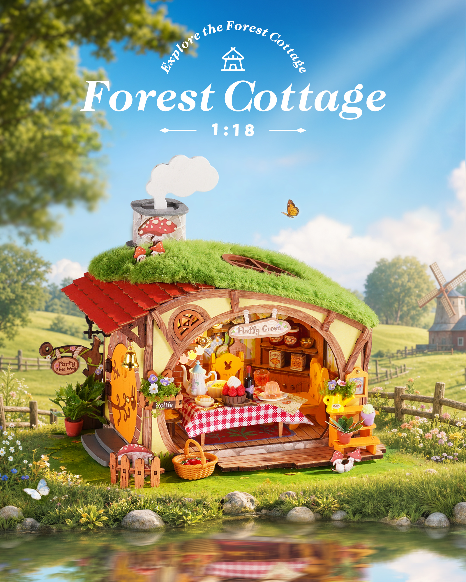 Rolife Fluffy Grove DIY Miniat - مراجعة Woodworking Kits For Kids وسعره
