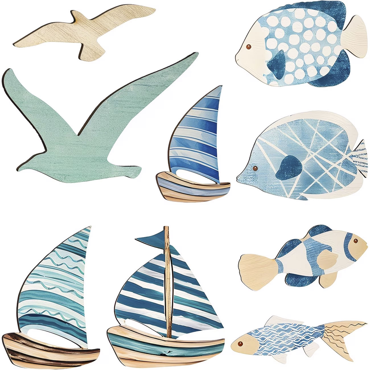 9Pcs Tropical Fish Seagull Sai - مراجعة Woodworking Room وسعره