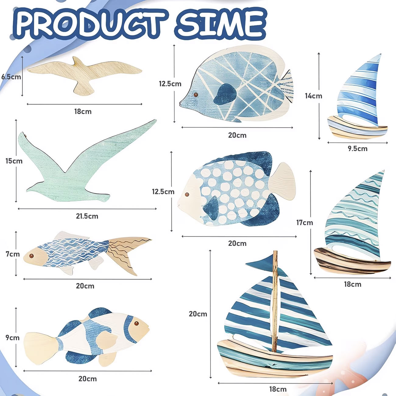9Pcs Tropical Fish Seagull Sai - مراجعة Woodworking Room وسعره
