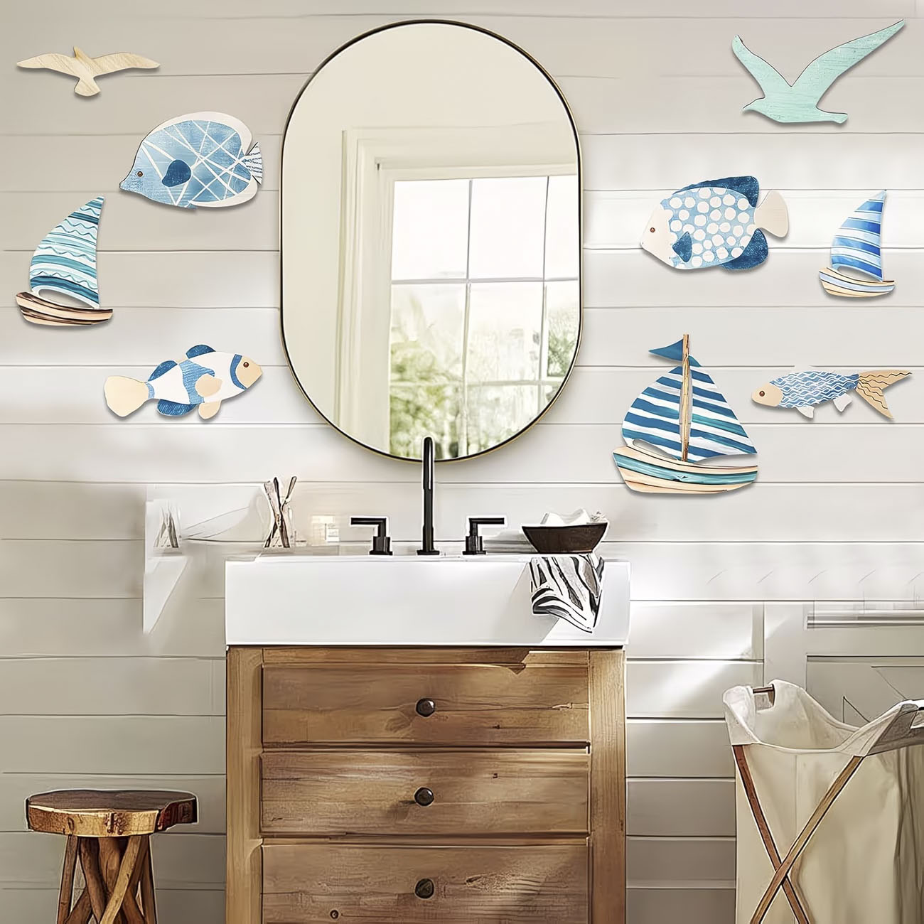 9Pcs Tropical Fish Seagull Sai - مراجعة Woodworking Room وسعره