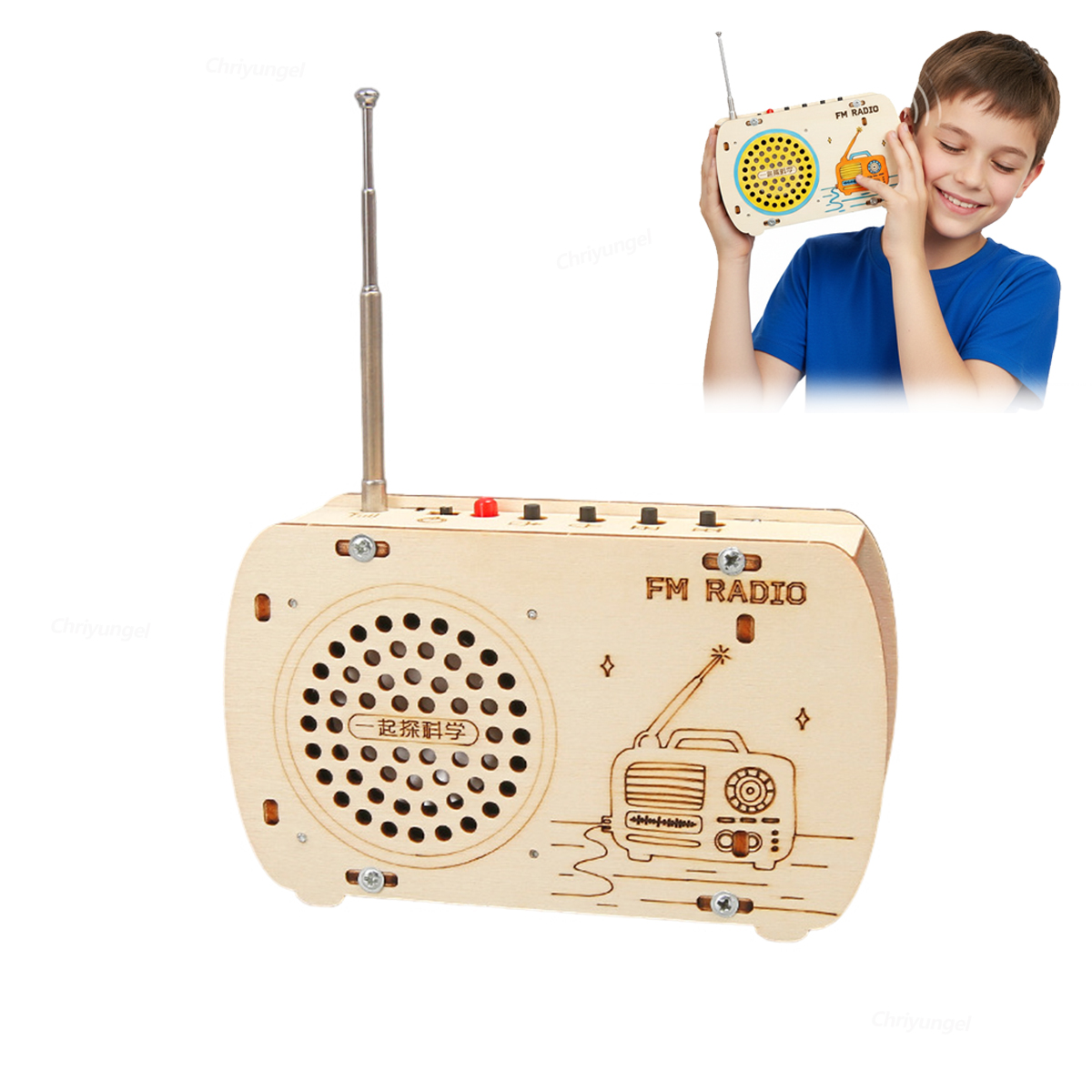DIY Wooden Radio Kit Retro FM  - مراجعة Woodworking Kits For Kids وسعره