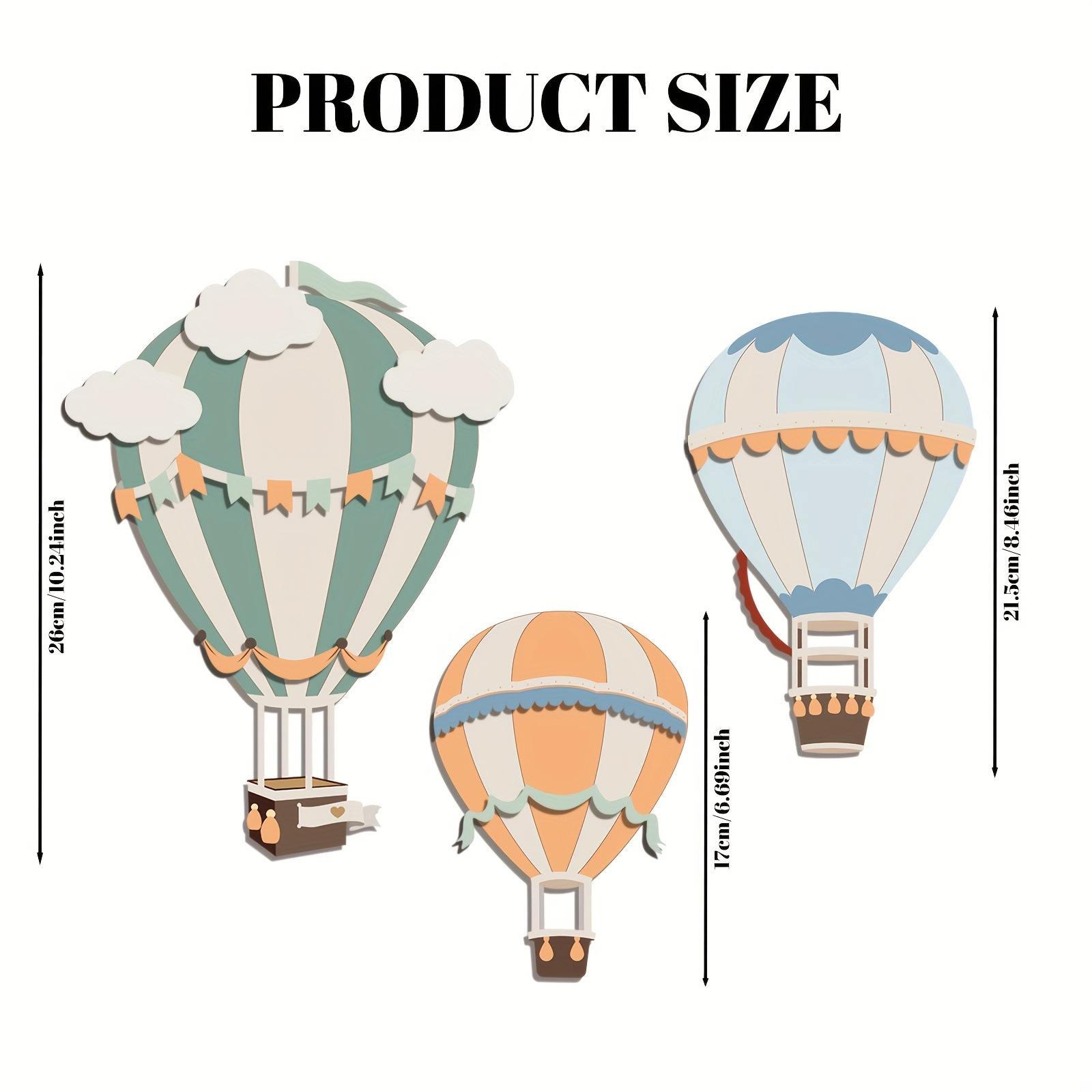 3D Cute Colorful Hot Air Ballo - مراجعة Woodworking Room وسعره