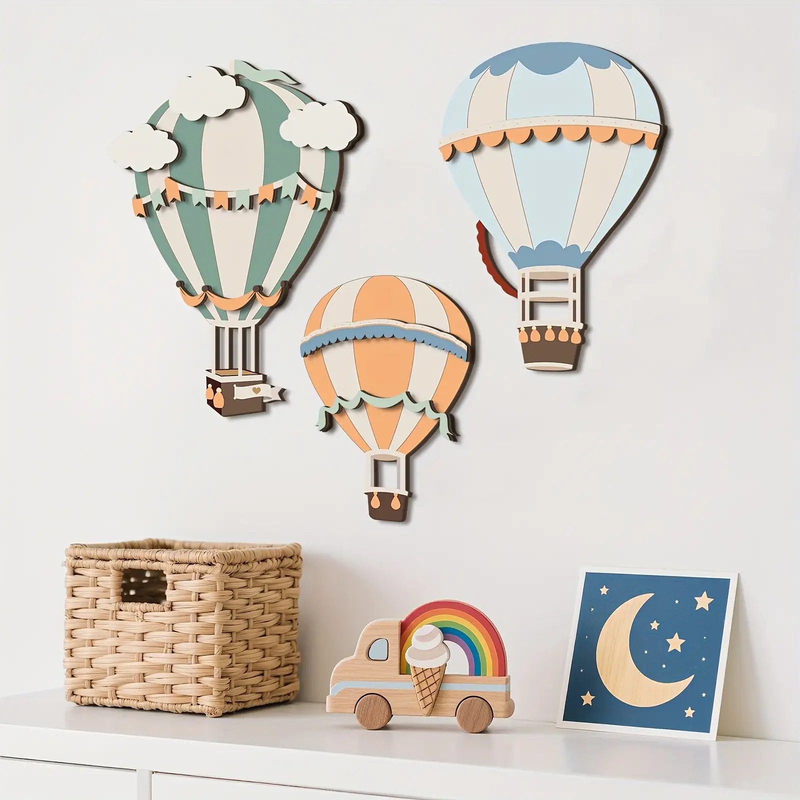3D Cute Colorful Hot Air Ballo - مراجعة Woodworking Room وسعره