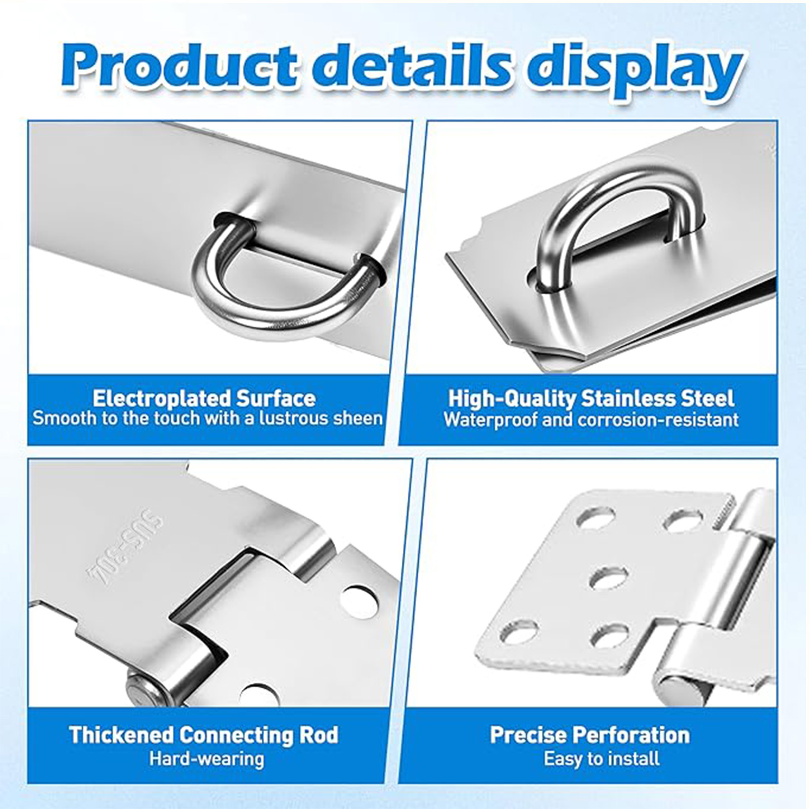 Stainless Steel Door Lock Hasp - مراجعة Woodworking Finishing وسعره