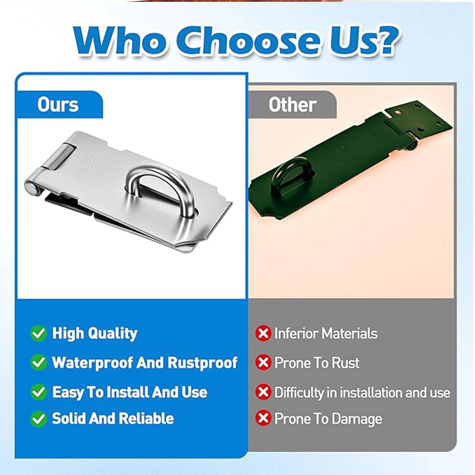 Stainless Steel Door Lock Hasp - مراجعة Woodworking Finishing وسعره