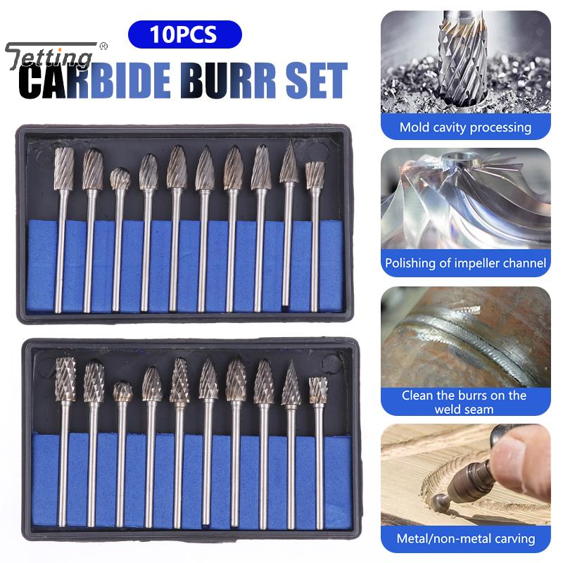 10Pcs Tungsten Carbide Burr Ki - مراجعة Woodworking Files And Rasps وسعره