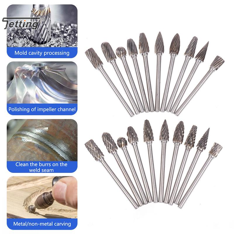 10Pcs Tungsten Carbide Burr Ki - مراجعة Woodworking Files And Rasps وسعره