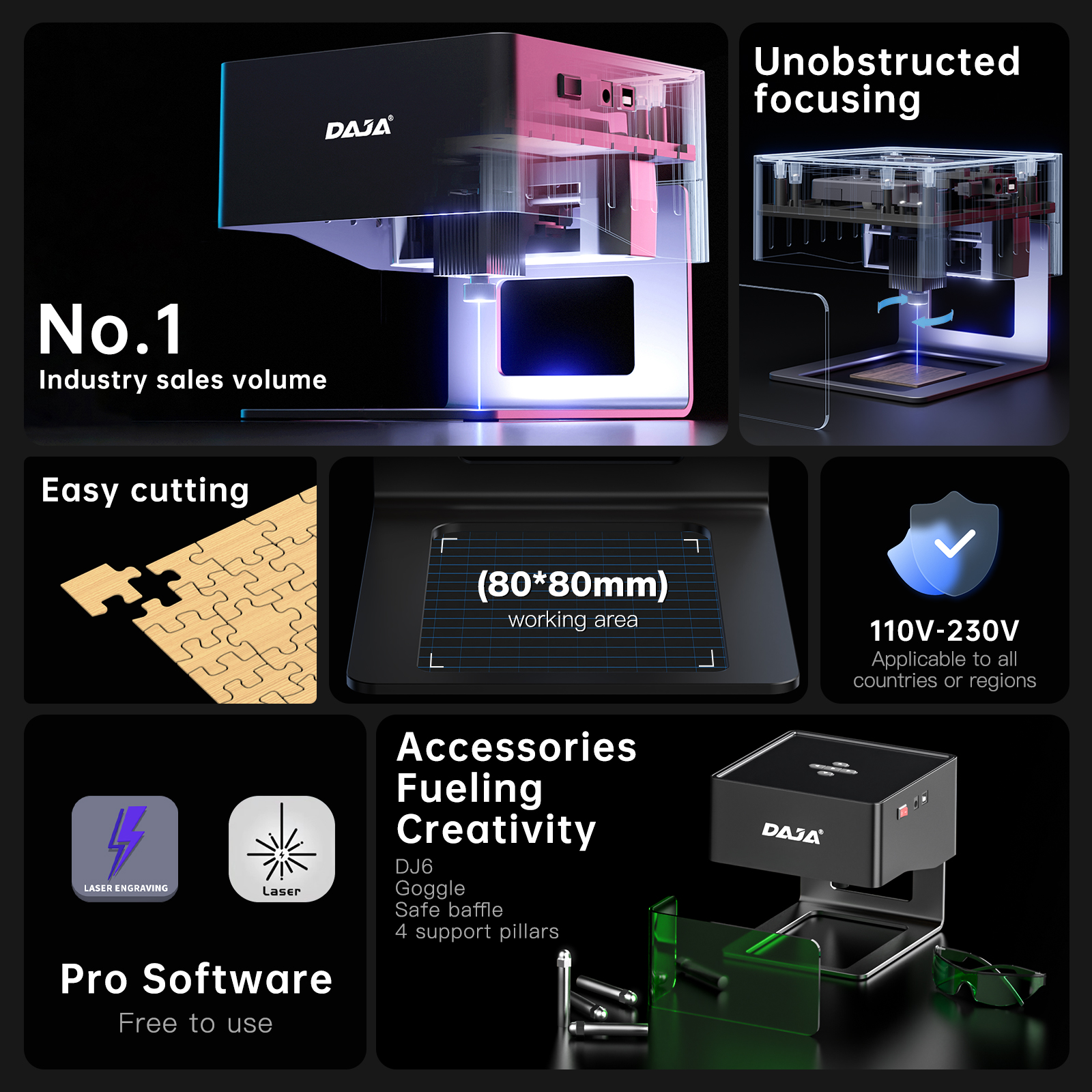 DAJA DJ6 Mini Portable Laser E - مراجعة Woodworking Logos وسعره