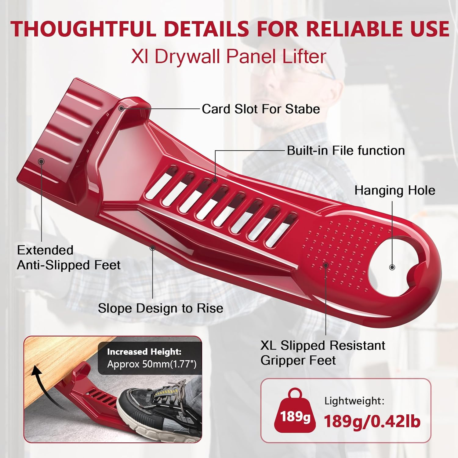 Drywall Panel Lifter Drywall R - مراجعة Woodworking Rasp وسعره