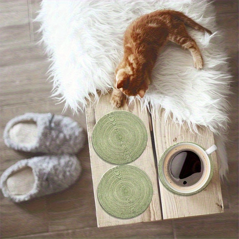 6pcs 4in Round Retro Green Gro - مراجعة Woodworking Room وسعره